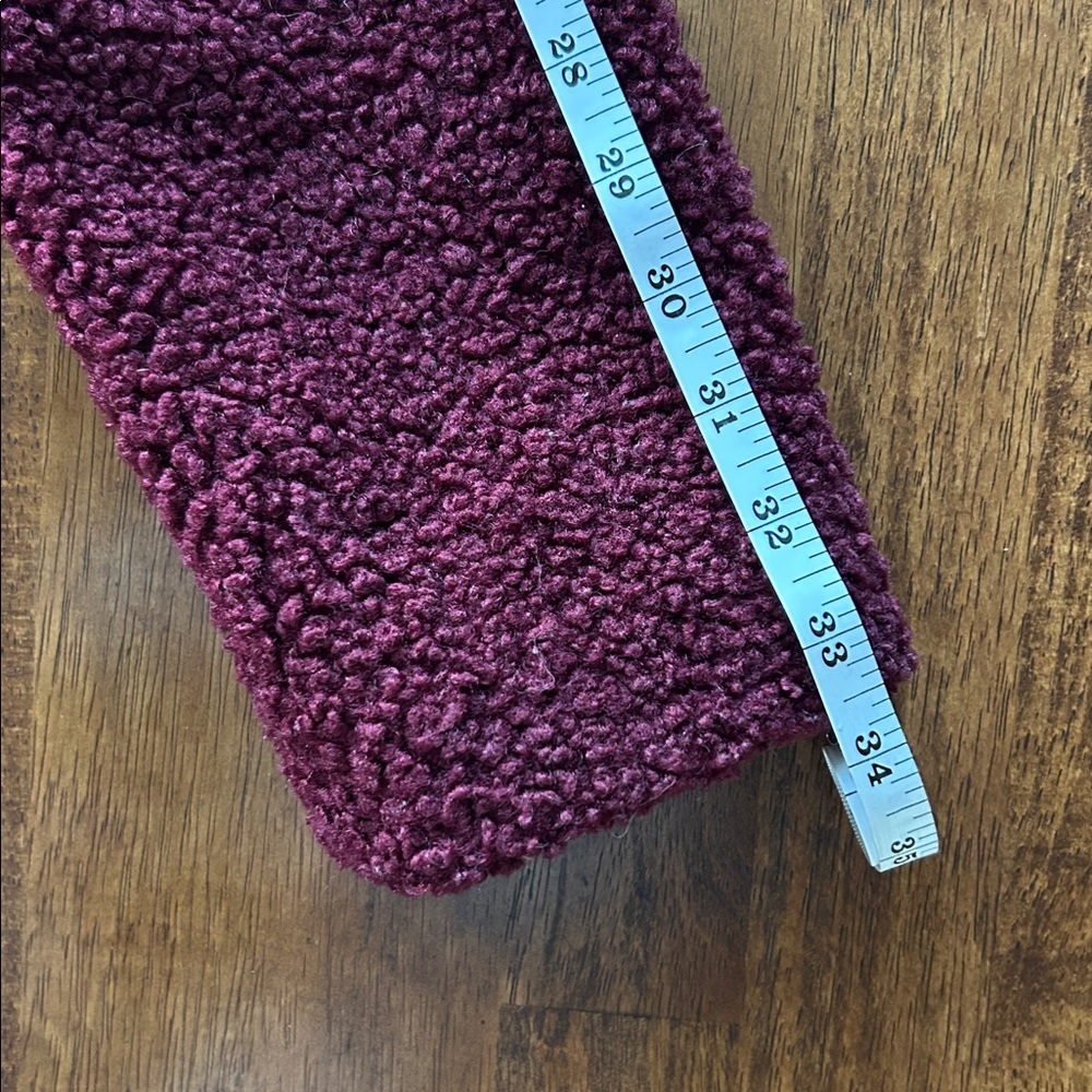 A New Day women’s Teddy Coat, Red Wine, XS Knee-Length hallmark winter Outerwear - Picture 8 of 11